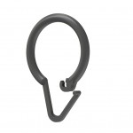 SHOWER CURTAIN RING PLASTIC GREY